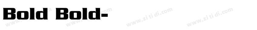 Bold Bold字体转换